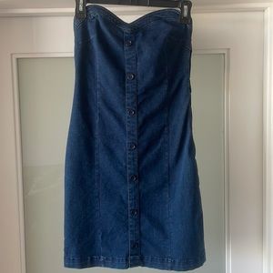 Strapless Denim Dress